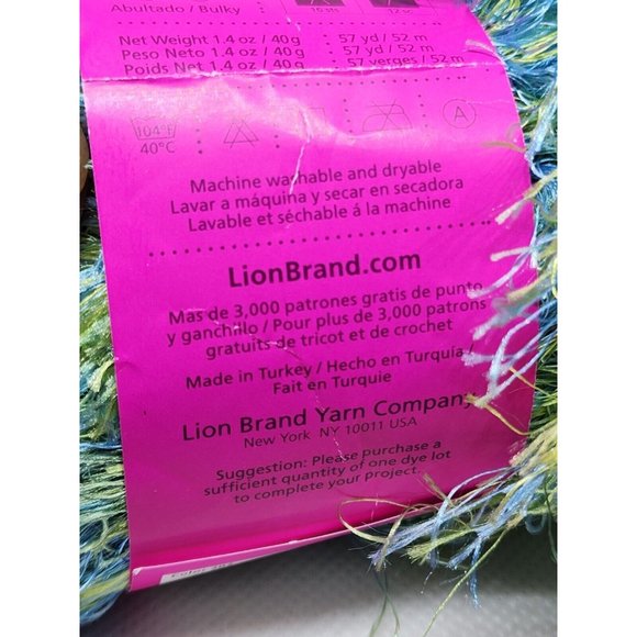 Fun fur Color 207 Art #320 Lot 118426 Polyester 57yd Yarn Multicolor - Picture 13 of 16